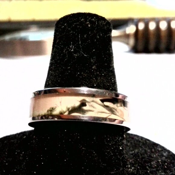 Source Unknown Other - The Camouflage Forest Tungsten Men's Wedding Ring size 6